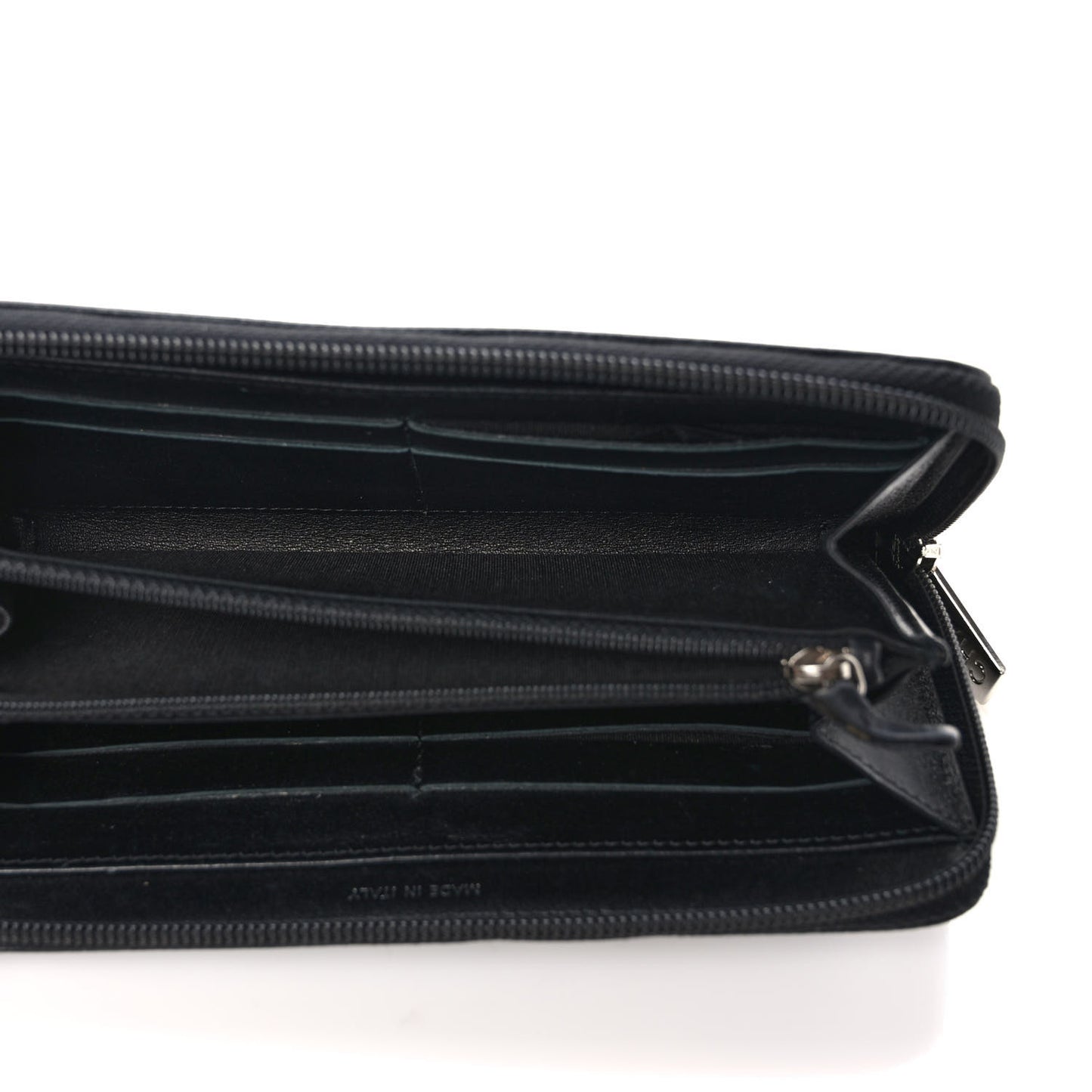 Caviar Large Timeless CC Zip Around Wallet Black
