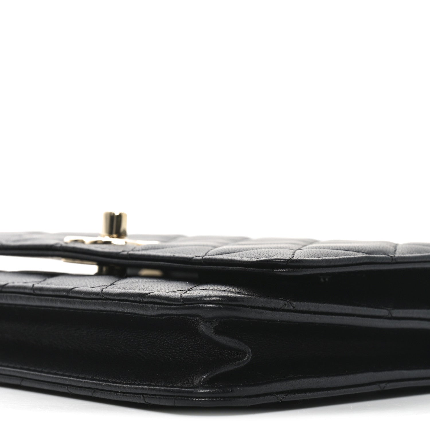 Chanel Lambskin Quilted Trendy CC Wallet On Chain WOC Black 11 of 12