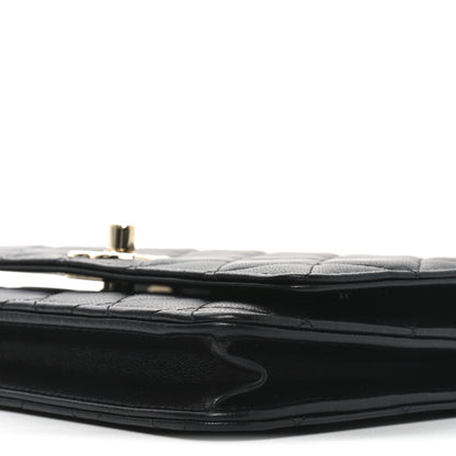 Chanel Lambskin Quilted Trendy CC Wallet On Chain WOC Black 11 of 12