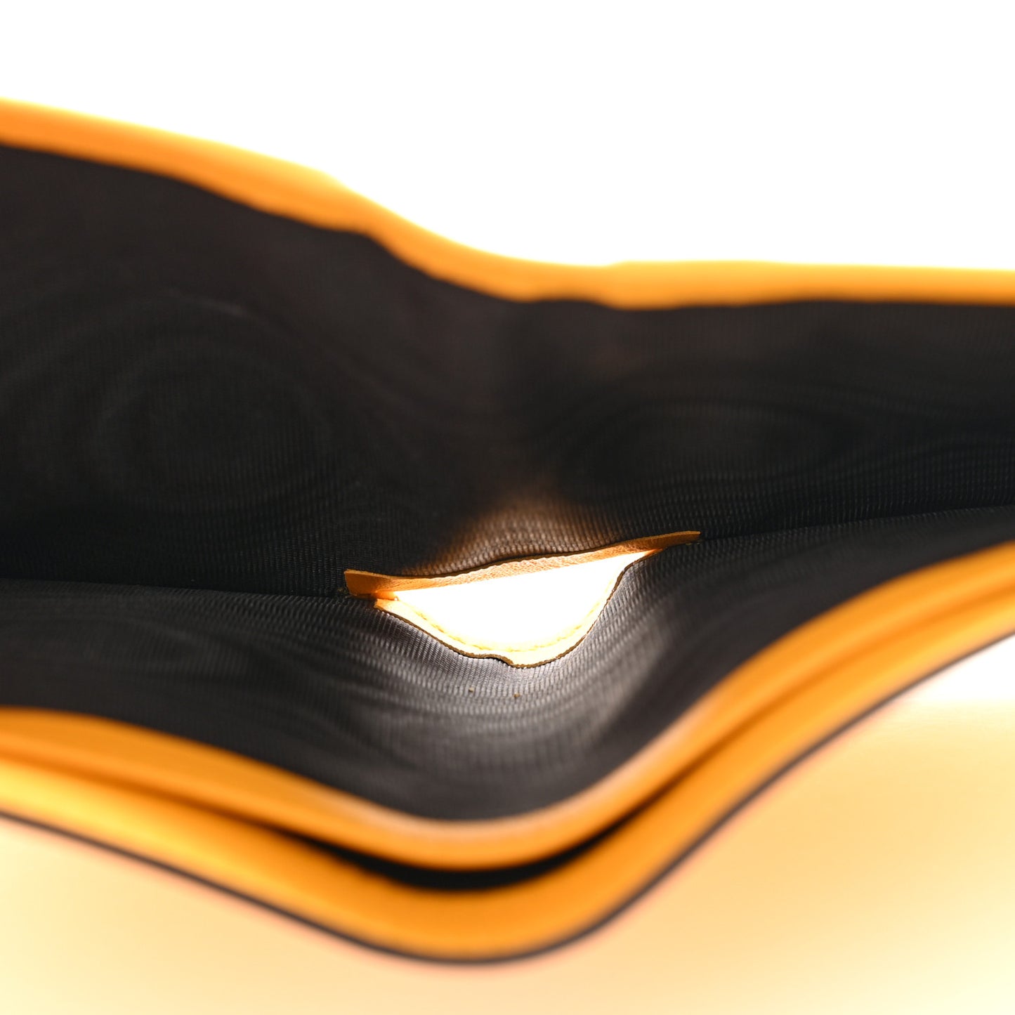 Calfskin Embossed Tiger Bi-Fold Wallet Yellow