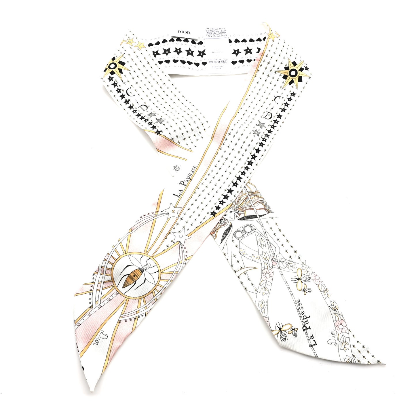 Silk La Papesse Tarot Mitzah Scarf White