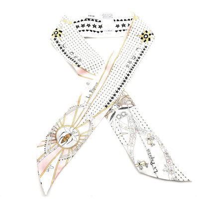 Christian Dior Silk La Papesse Tarot Mitzah Scarf White 1 of 3