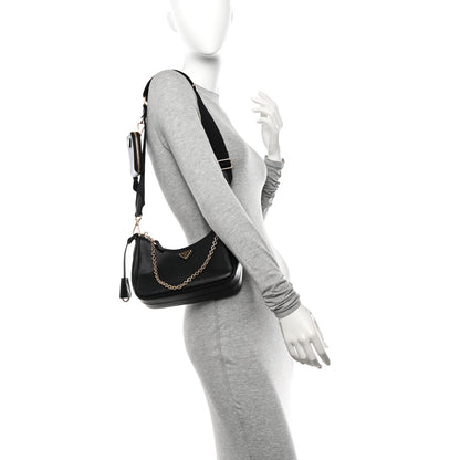 Prada Saffiano Lux Re-Edition 2005 Shoulder Bag Black 2 of 11
