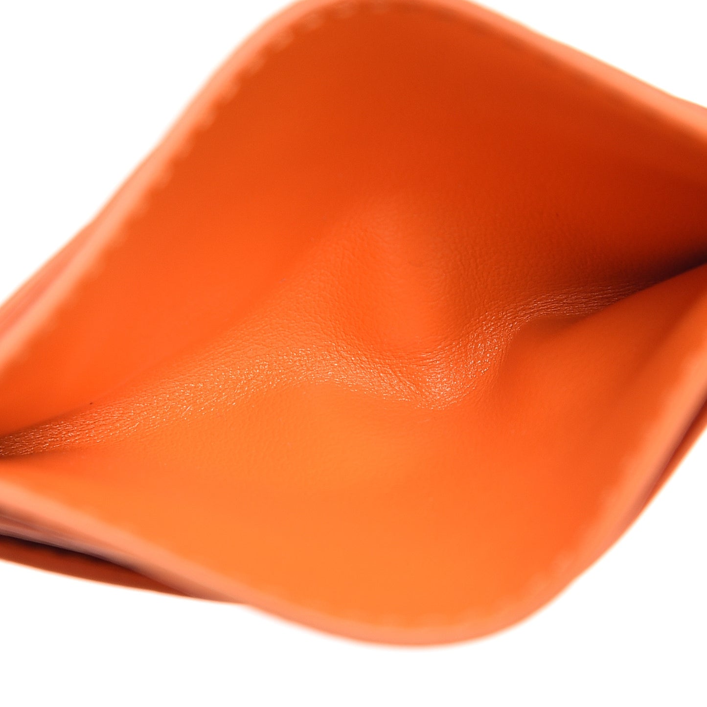 Nappa Intrecciato Card Holder Light Orange