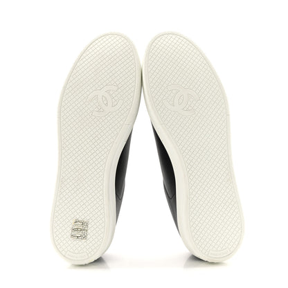 Chanel Calfskin CC Uniform Womens Sneakers 40 Black 6 of 12