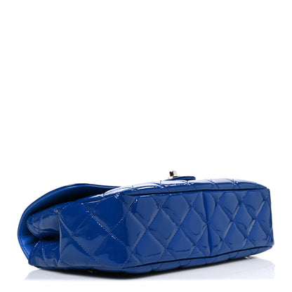 Chanel Patent Quilted Large Coco Shine Flap Blue 4 of 11