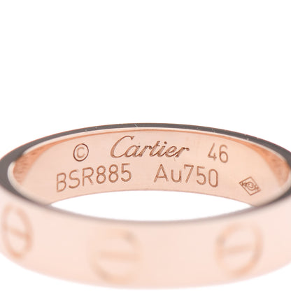 Cartier 18K Pink Gold 3.5mm LOVE Wedding Band Ring 46 3.75 3 of 4