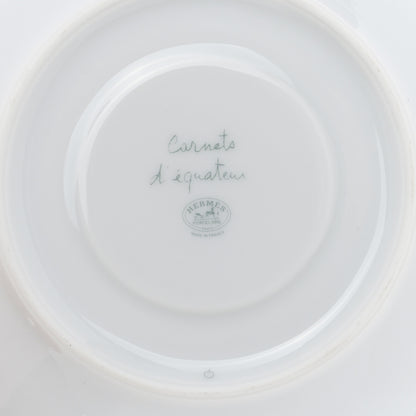 Hermes Porcelain Gold Carnets d'Equateur Tea Cup and Saucer 6 of 10