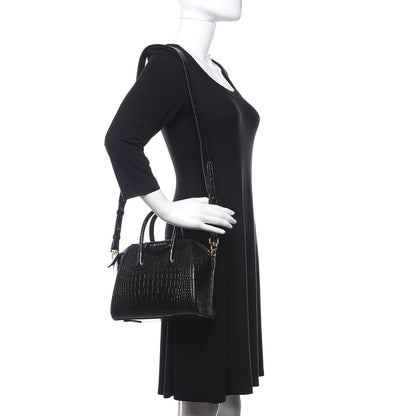 Givenchy Calfskin Crocodile Embossed Mini Antigona Black 2 of 10