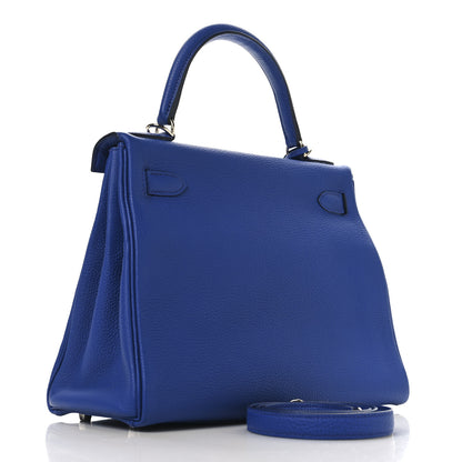Hermes Togo Kelly Retourne 28 Bleu Royal 3 of 12