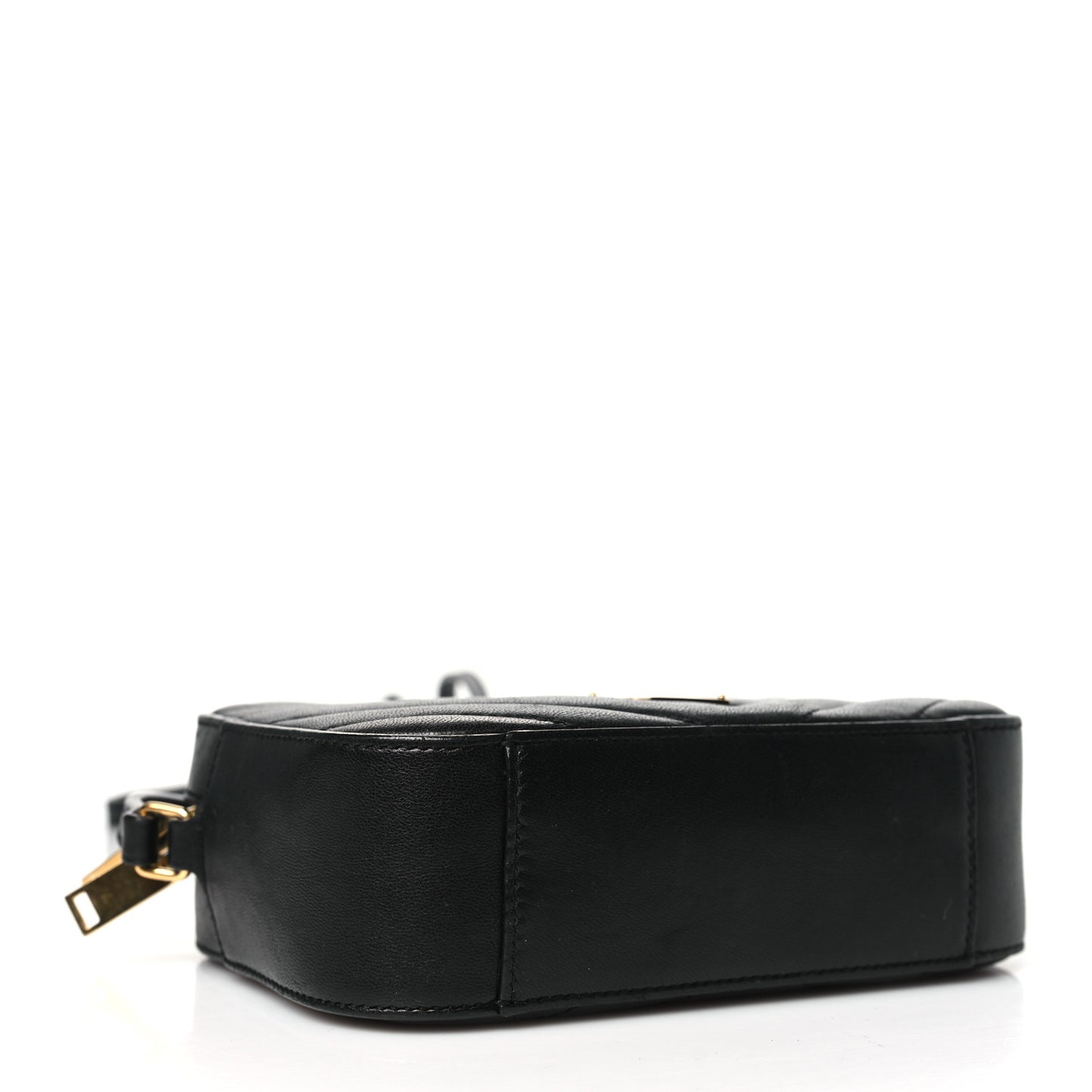 Lambskin Chevron Small Classic Monogram Camera Bag Nero Black