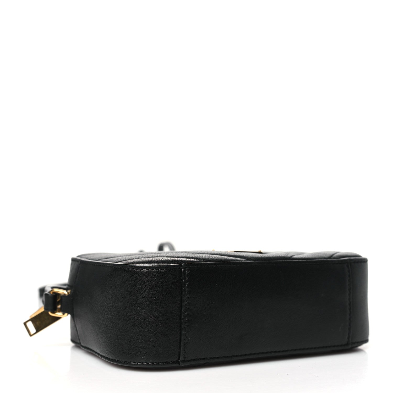 Saint Laurent Lambskin Chevron Small Classic Monogram Camera Bag Nero Black 4 of 11