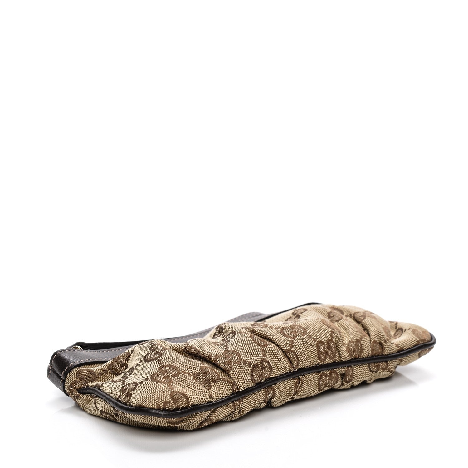 Gucci Monogram Bamboo Zip GG Wristlet Dark Brown 4 of 7