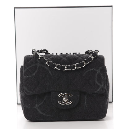Chanel Denim CC Quilted Mini Square Flap Black 11 of 11