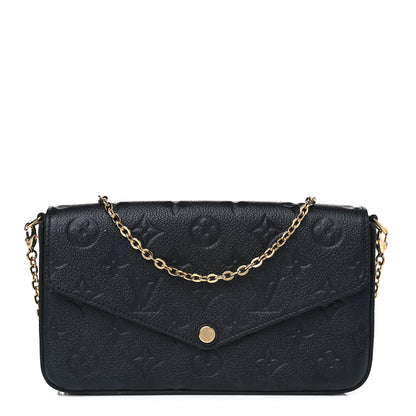 Louis Vuitton Empreinte Pochette Felicie Chain Wallet Black 1 of 6