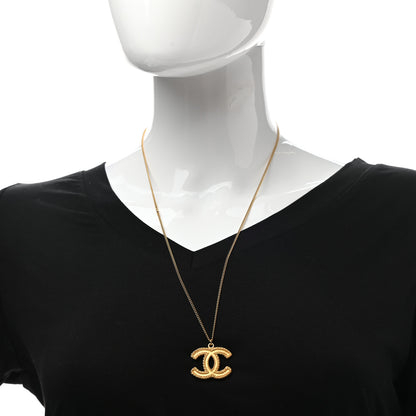 Chanel CC Necklace Matte Gold 2 of 6