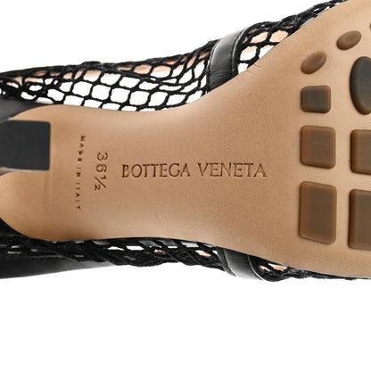 Bottega Veneta Mesh Calfskin Stretch Chain Strap 90mm Pumps 36.5 Black 6 of 8