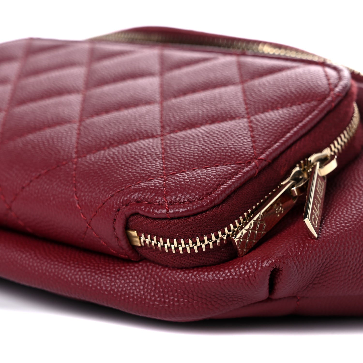 Chanel Caviar Quilted Business Affinity Waist Belt Bag Burgundy 8 of 8