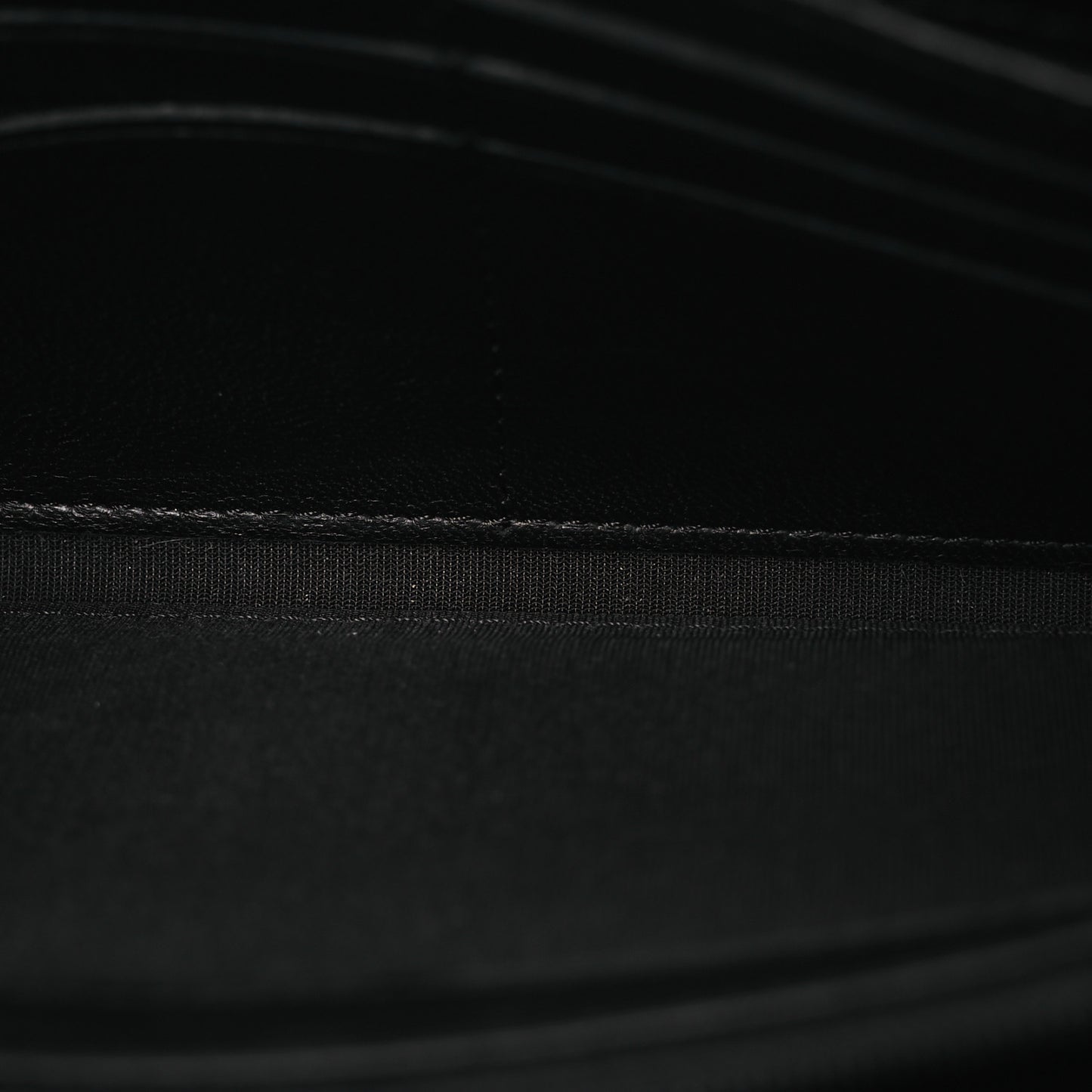 Lambskin Quilted Large Boy Gusset Flap Wallet Black