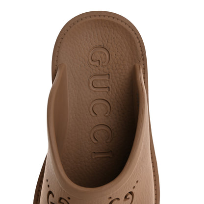 Gucci Rubber GG Monogram Perforated Elea Platform 55mm Lug Sole Sandals 36 Vintage Camel 7 of 13