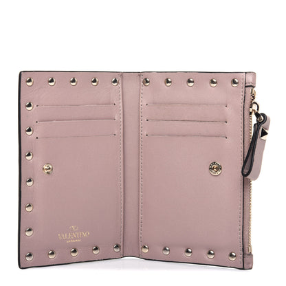 Valentino Garavani Calfskin Rockstud Bi-Fold Wallet Poudre 5 of 13
