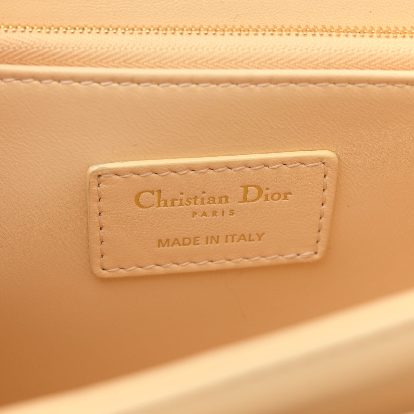 Lambskin Cannage My Dior Top Handle Bag Yellow