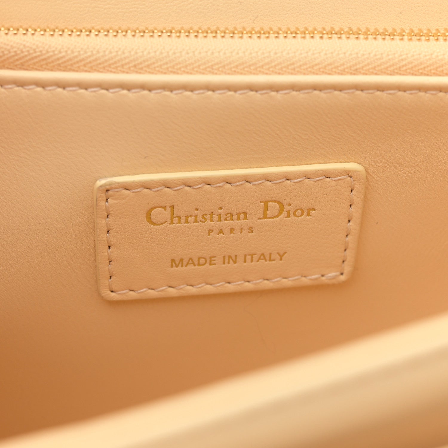 Christian Dior Lambskin Cannage My Dior Top Handle Bag Yellow 6 of 11