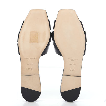 Saint Laurent Calfskin Nu Pied 05 Slide Sandals 35.5 Black 5 of 8