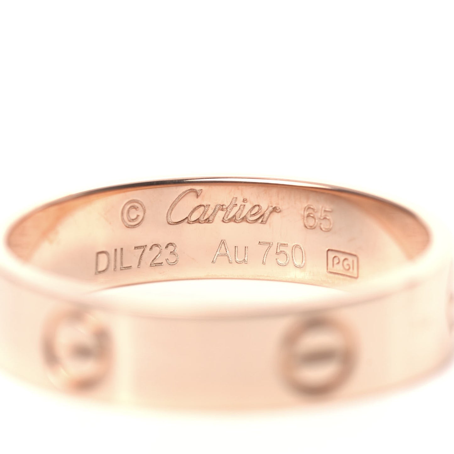18K Pink Gold 5.5mm LOVE Ring 65 11