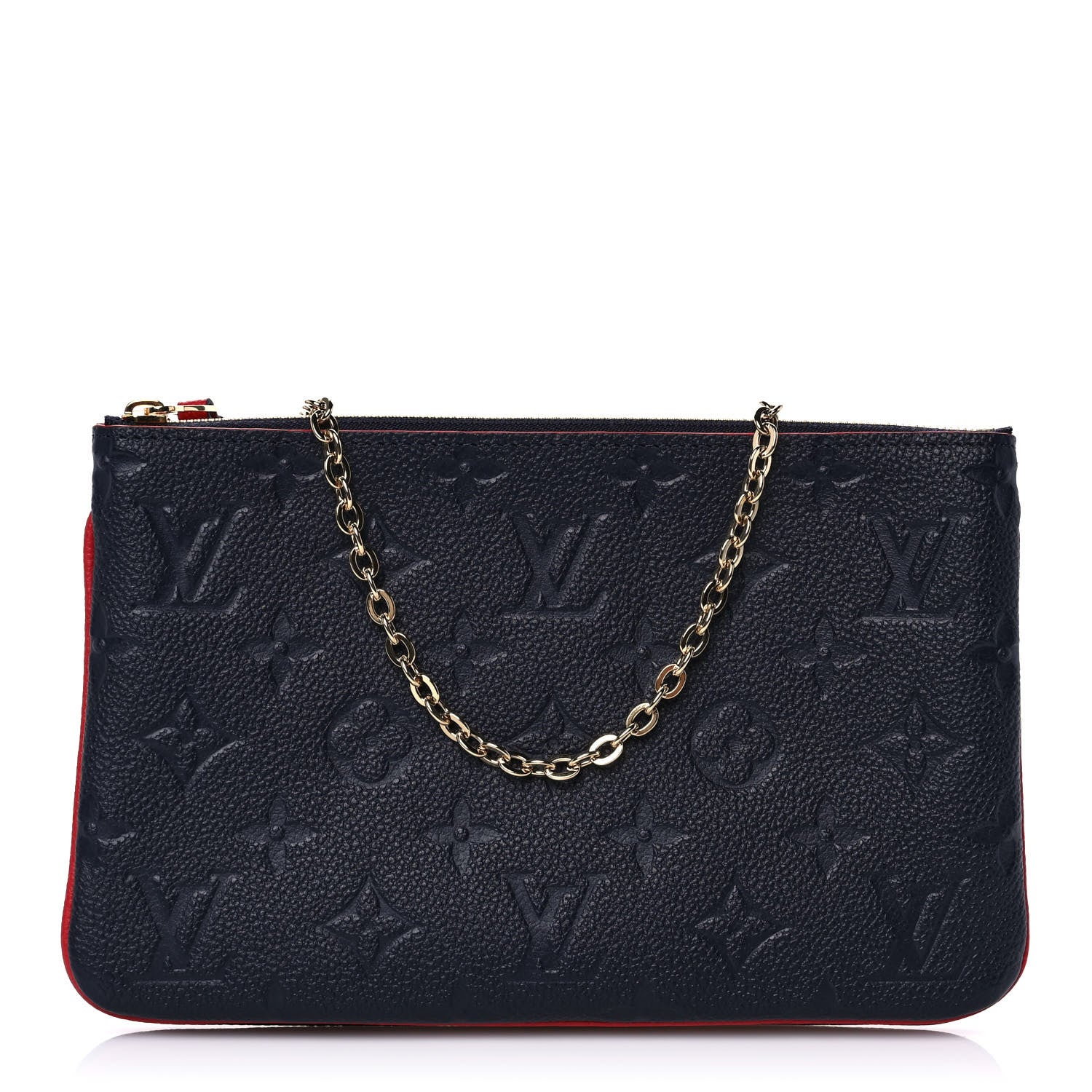 Louis Vuitton Empreinte Double Zip Pochette Marine Rouge 1 of 8
