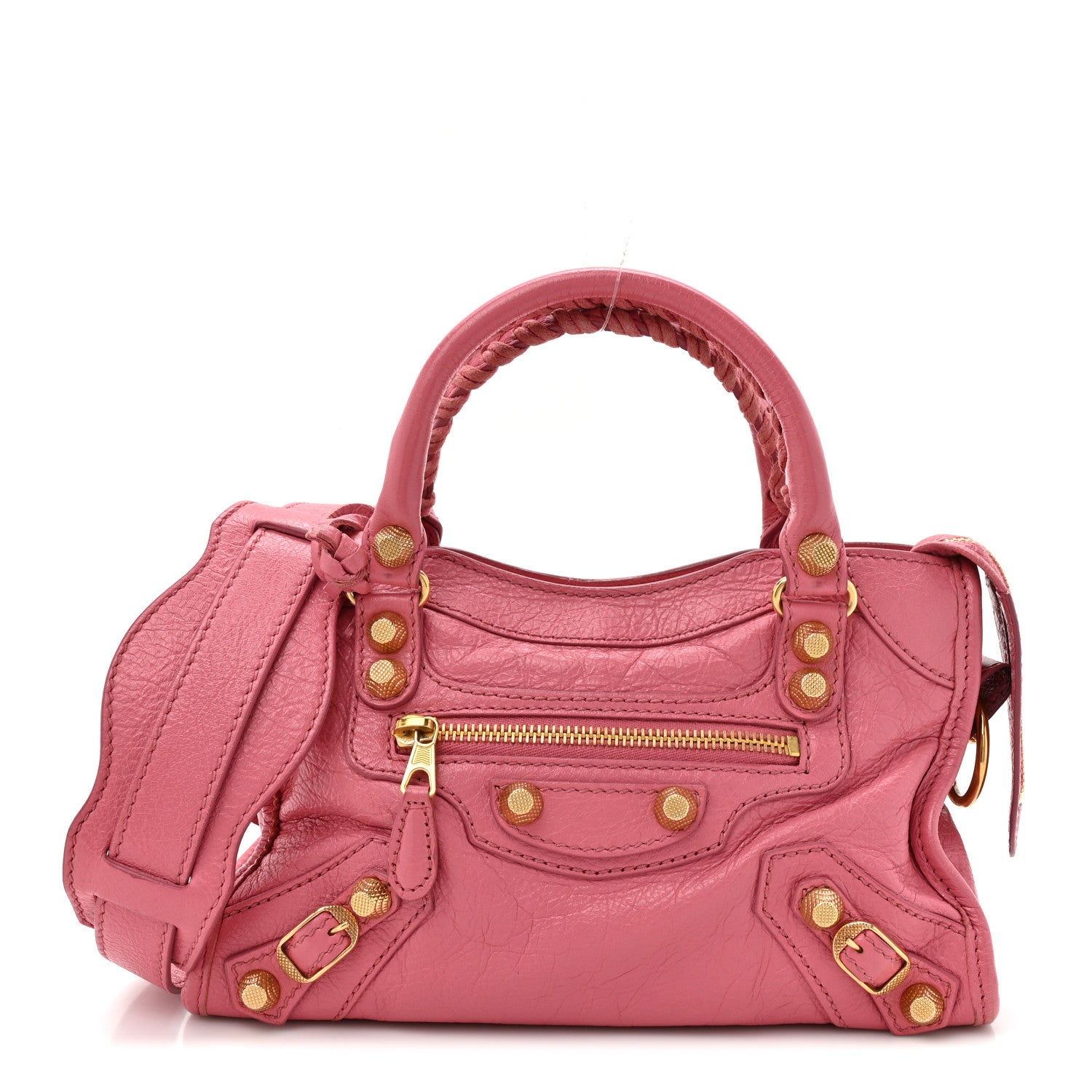 Balenciaga Agneau Giant 12 Gold Hardware Mini City Rose Bombon Raspberry 1 of 12