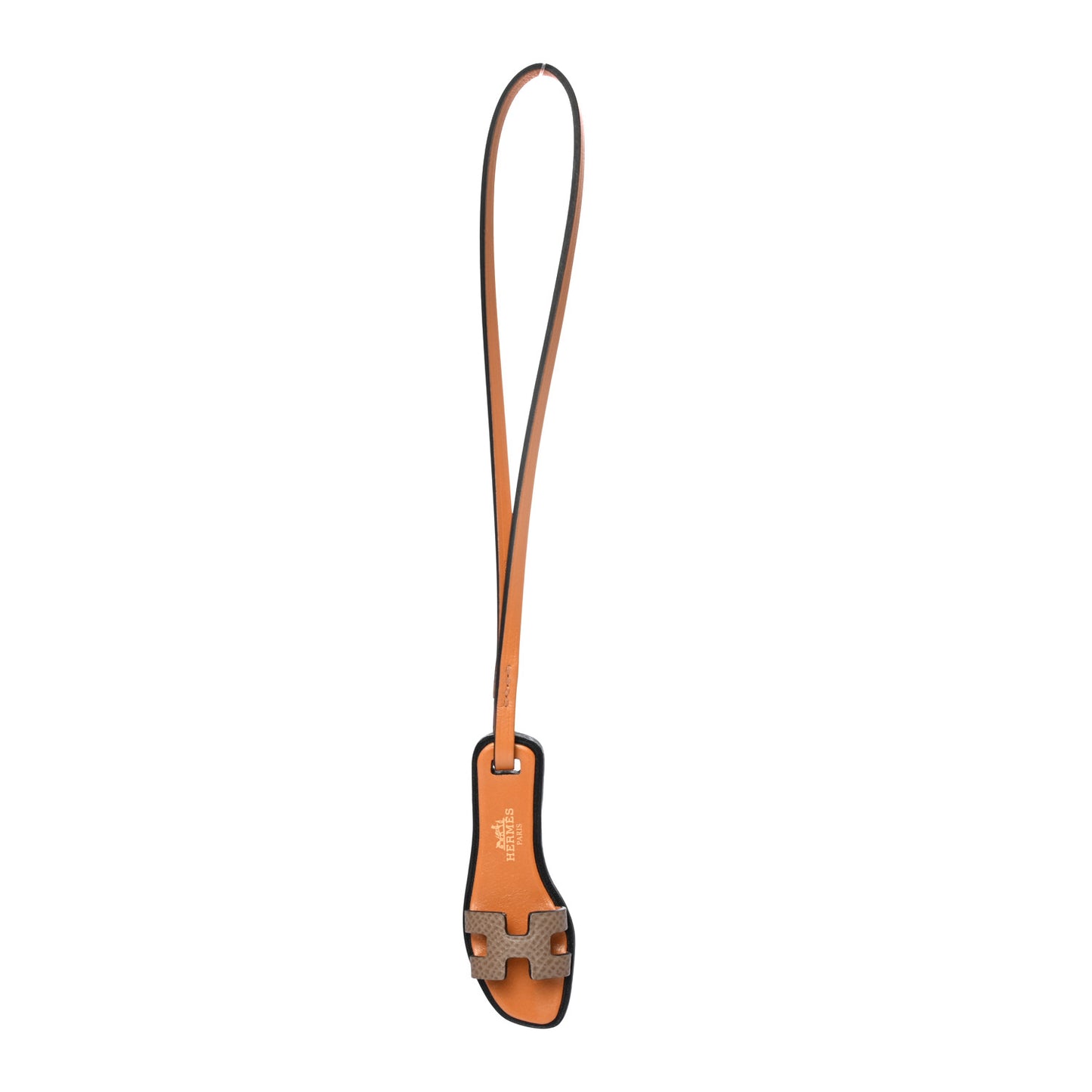 Epsom Butler Calfskin Hunter Oran Nano Bag Charm Etoupe