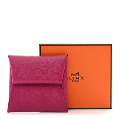 Hermes Madame Calfskin Bastia Coin Purse Rose Pourpre 8 of 8