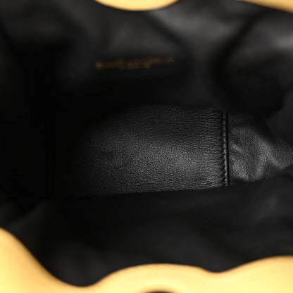 Saint Laurent Lambskin Matelasse Monogram Mini Jamie Shoulder Pouch Bag Soft Lemon 9 of 19