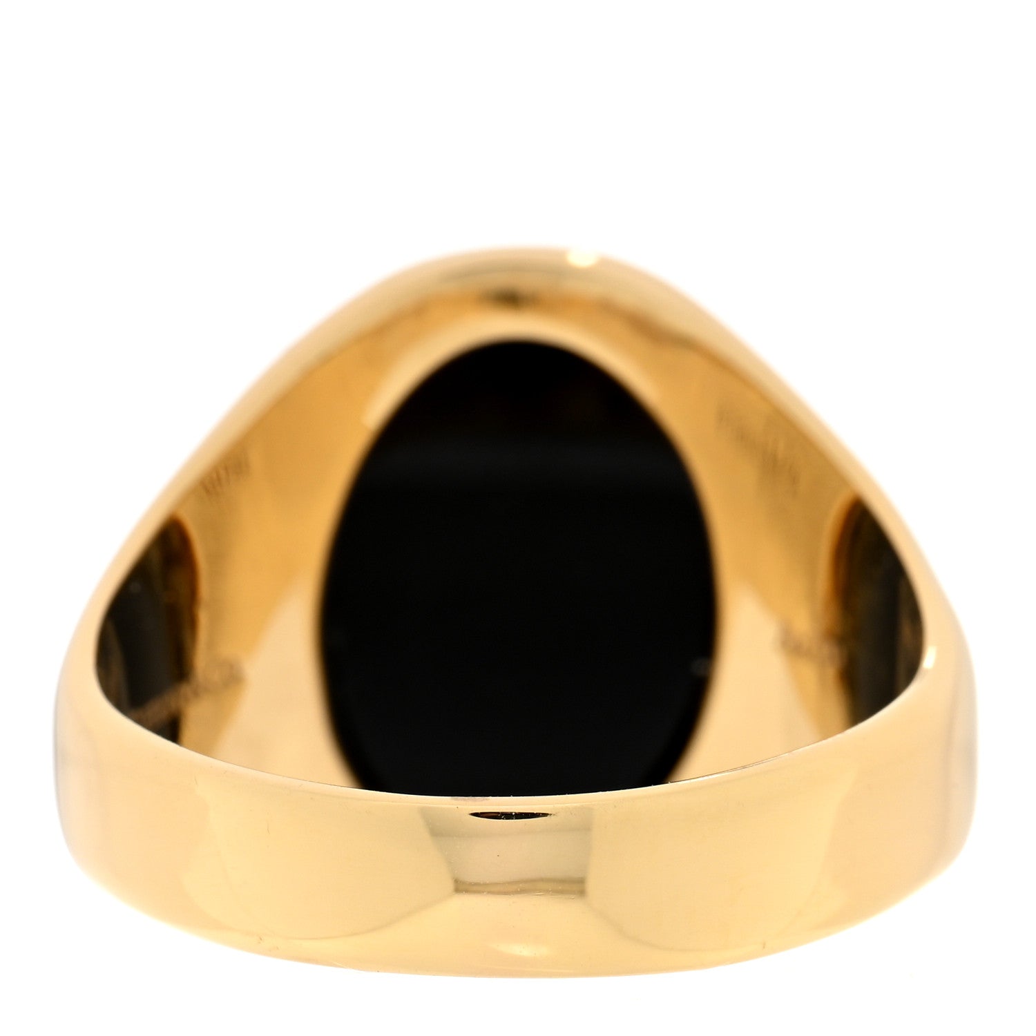 Tiffany 18K Yellow Gold Onyx Signet Ring 63 10.5 3 of 6