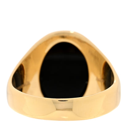 Tiffany 18K Yellow Gold Onyx Signet Ring 63 10.5 3 of 6