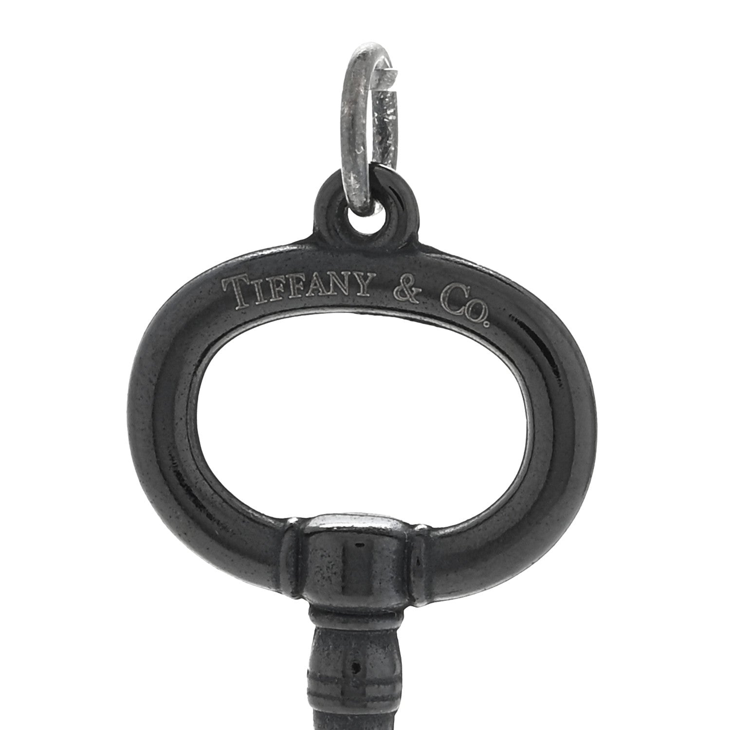 Tiffany Black Titanium Oval Key Pendant 3 of 3