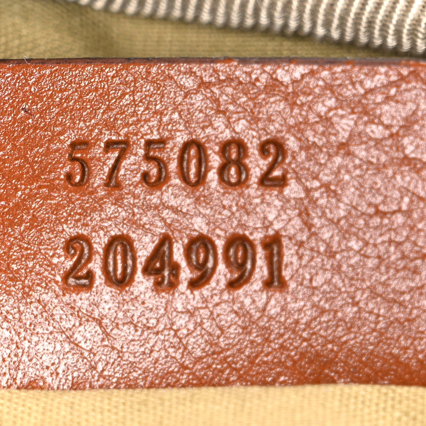 Vintage Canvas Web Belt Bag Sand Cuir