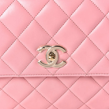 Chanel Lambskin Quilted Medium Trendy CC Flap Dual Handle Bag Pink 10 of 10