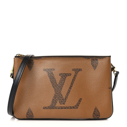 Louis Vuitton Reverse Monogram Giant Double Zip Pochette 1 of 9