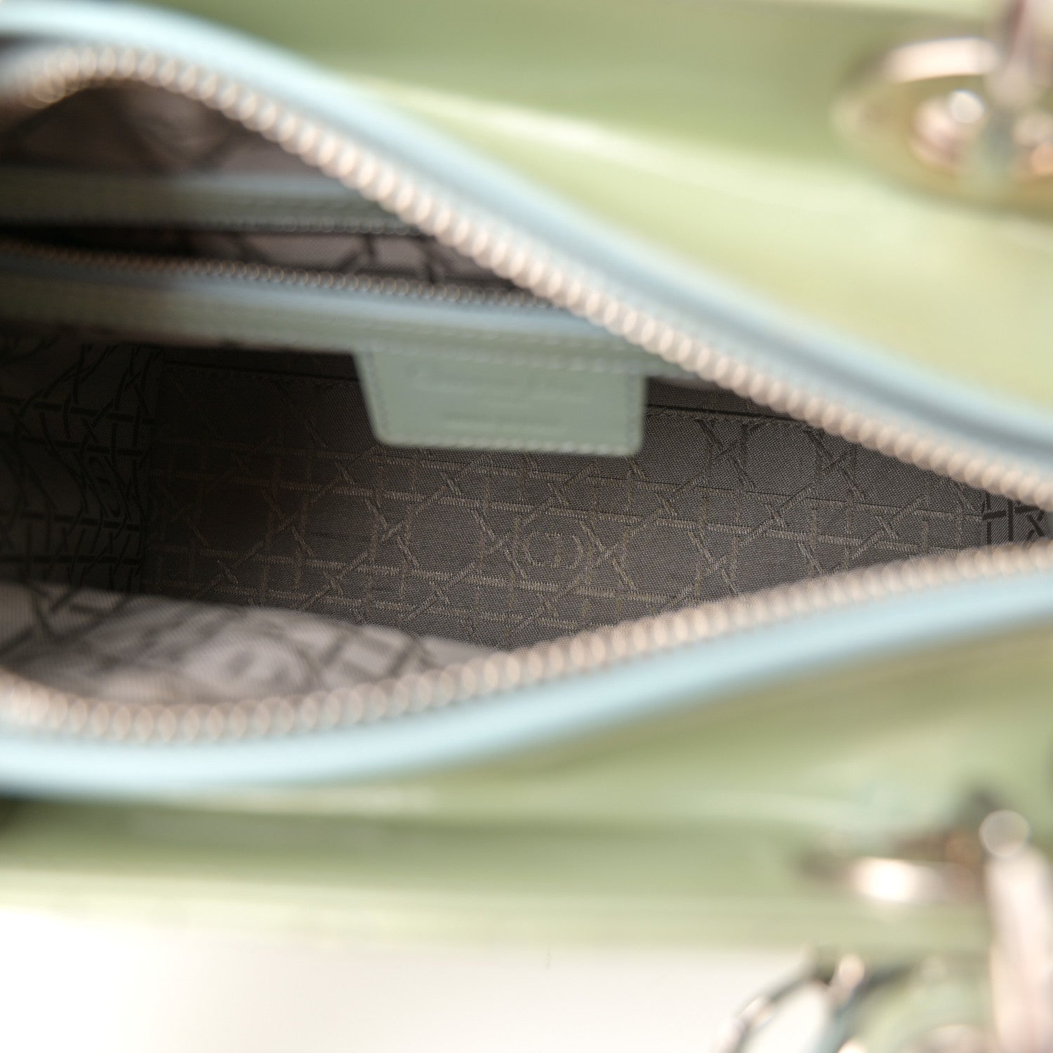 Christian Dior Patent Cannage Medium Lady Dior Blue Alcier 5 of 17
