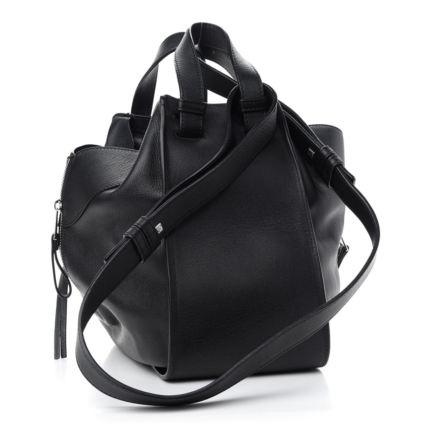 Calfskin Small Hammock Shoulder Bag Black
