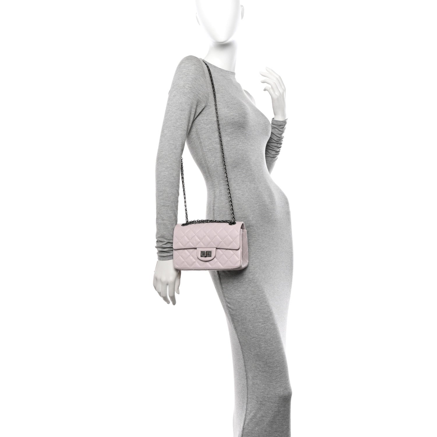 Chanel Aged Calfskin Quilted 2.55 Reissue Mini Flap Lilac 3 of 10