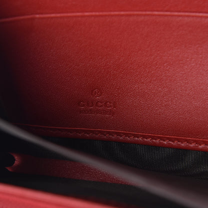Gucci Calfskin Matelasse GG Marmont Zip Around Wallet Hibiscus Red 6 of 10