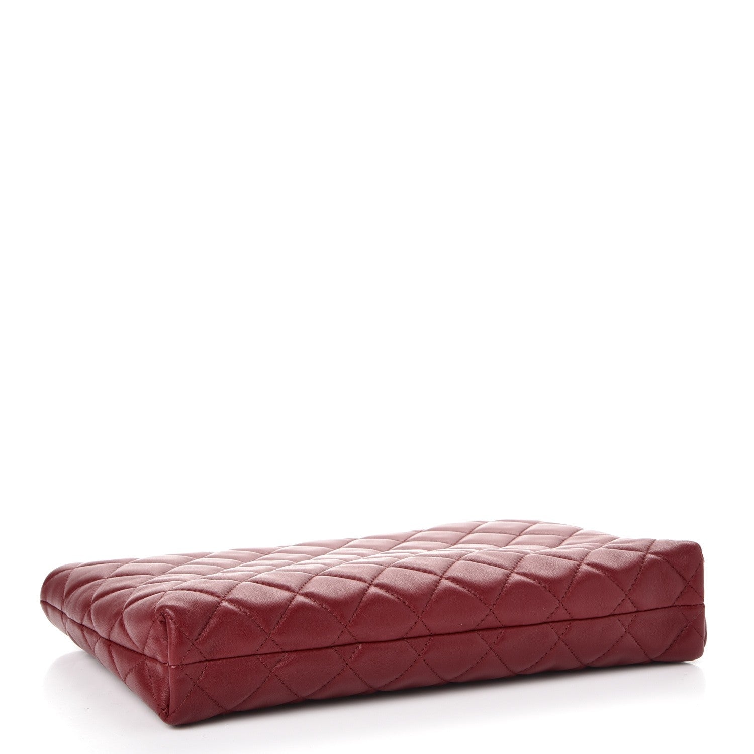 Chanel Lambskin Quilted Clutch Red 4 of 8