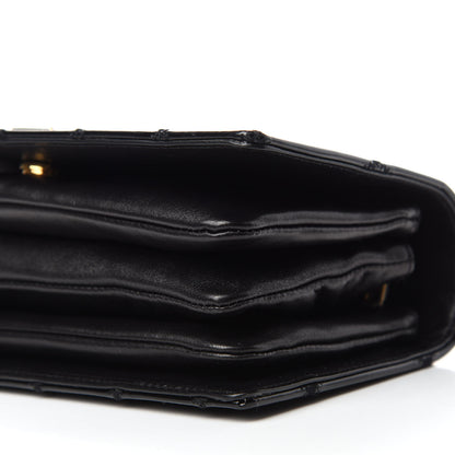Saint Laurent Patent Diamond Quilted Monogram Angie Chain Bag Black 7 of 10