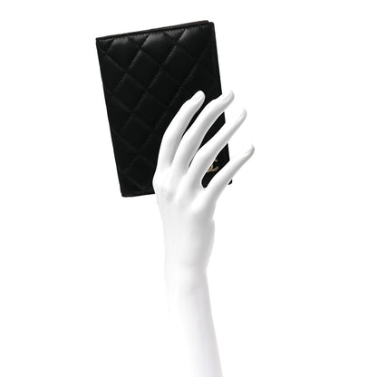 Chanel Lambskin Quilted Passport Holder Black 2 of 10
