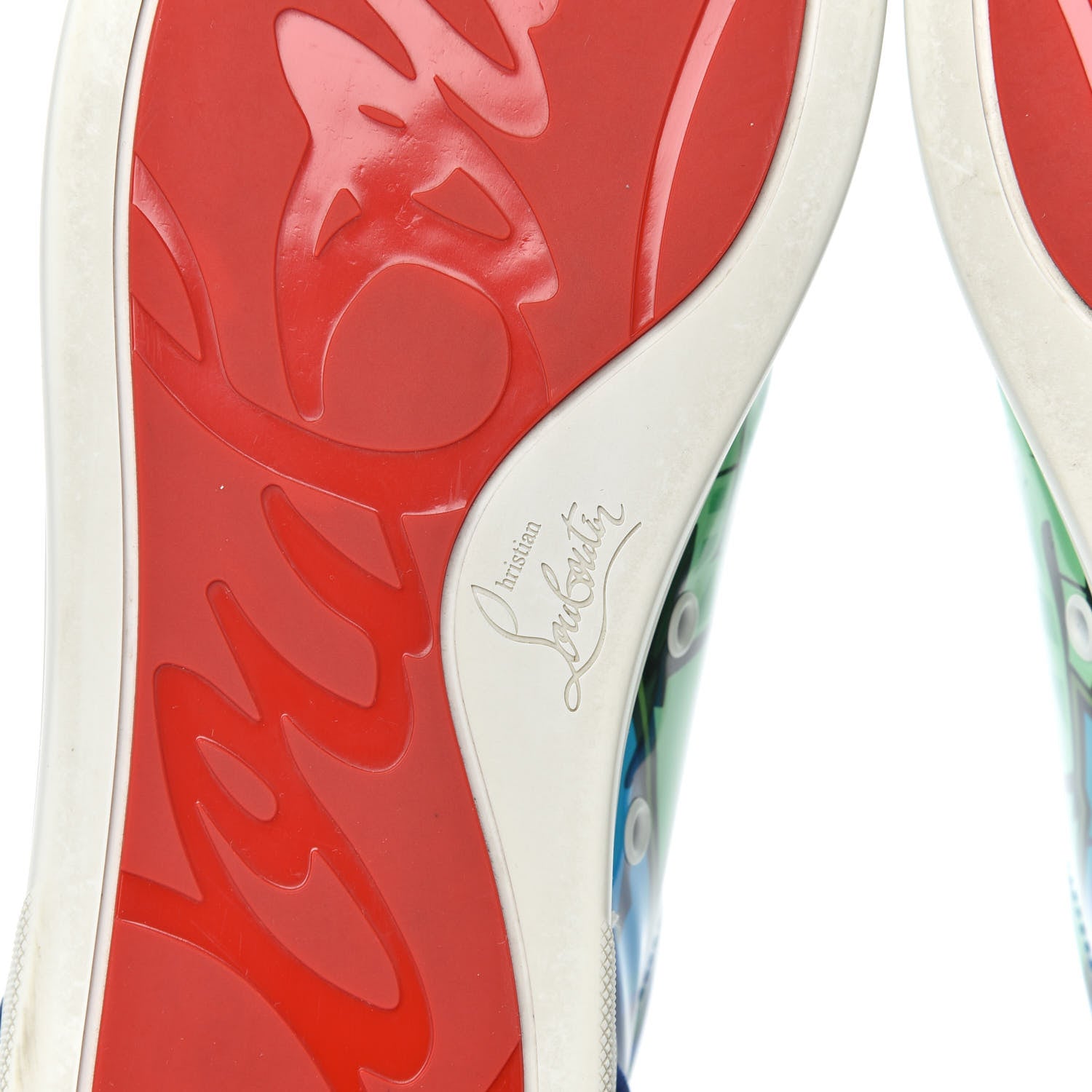 Christian Louboutin Calfskin Patent Mens Louis Junior Spikes Orlato Flat Sneakers 46.5 Version Multi 6 of 9