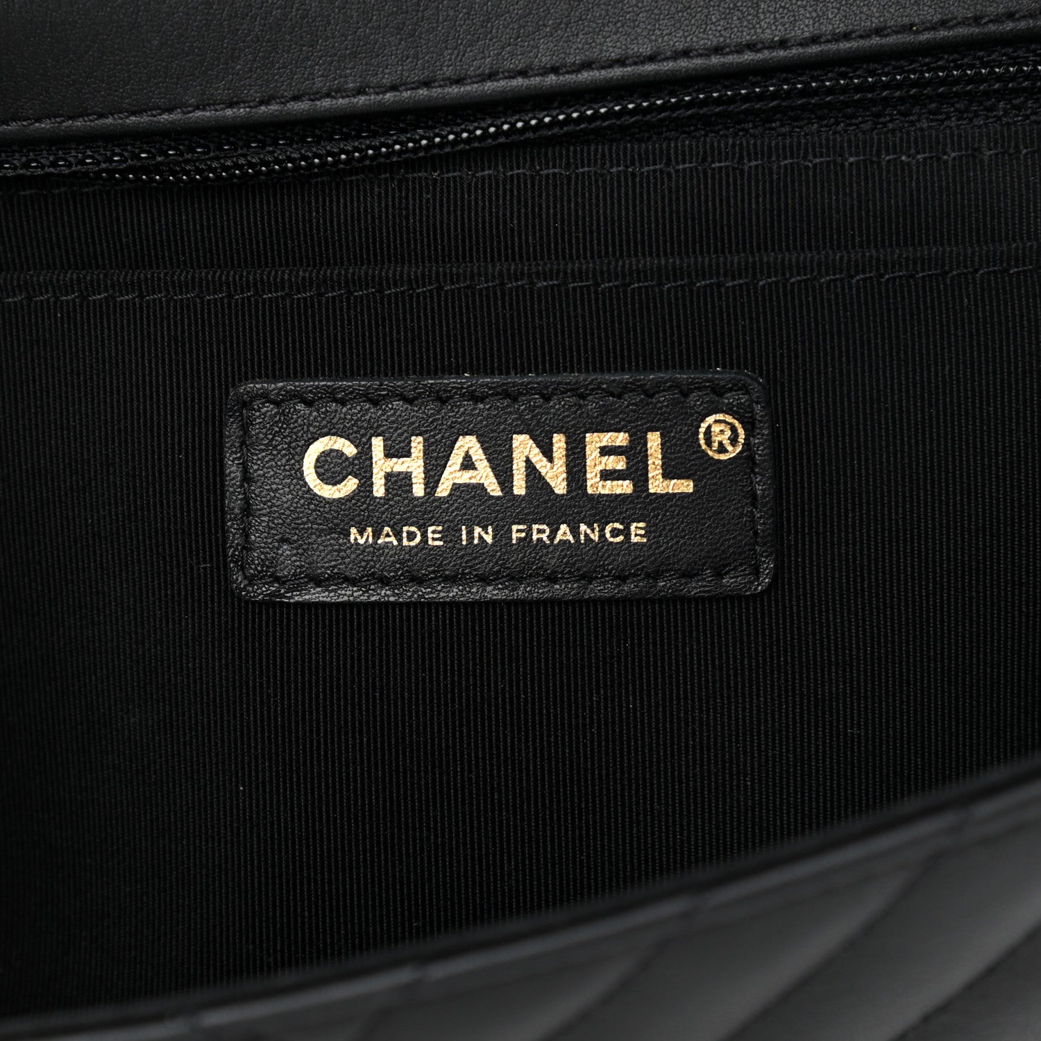 Chanel Calfskin Chevron Quilted Medium Statement Flap Black 6 of 15