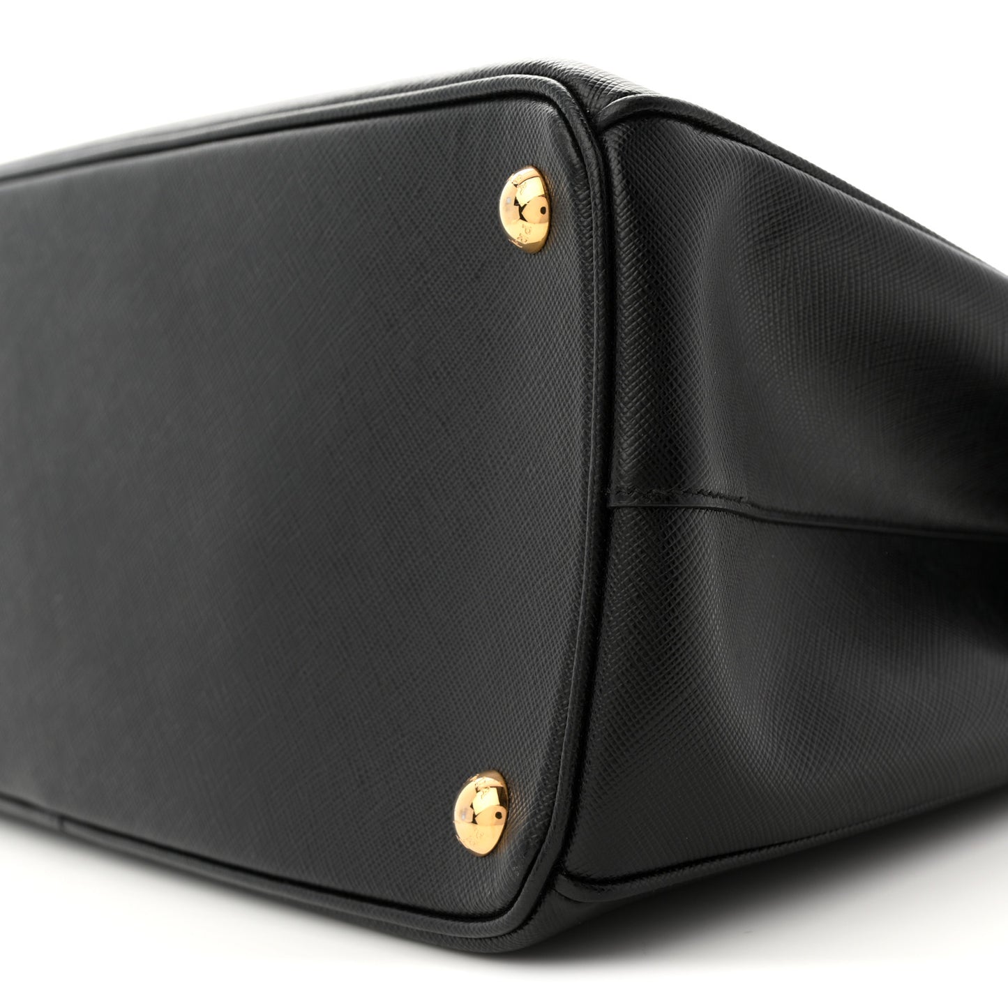 Saffiano Lux Large Galleria Double Zip Tote Black